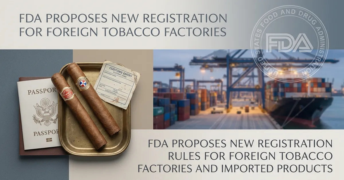 Cargo containers at a shipping port representing imported tobacco products under new FDA proposed regulations.