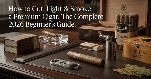 How to Cut, Light & Smoke a Premium Cigar: The Complete 2026 Beginner's Guide