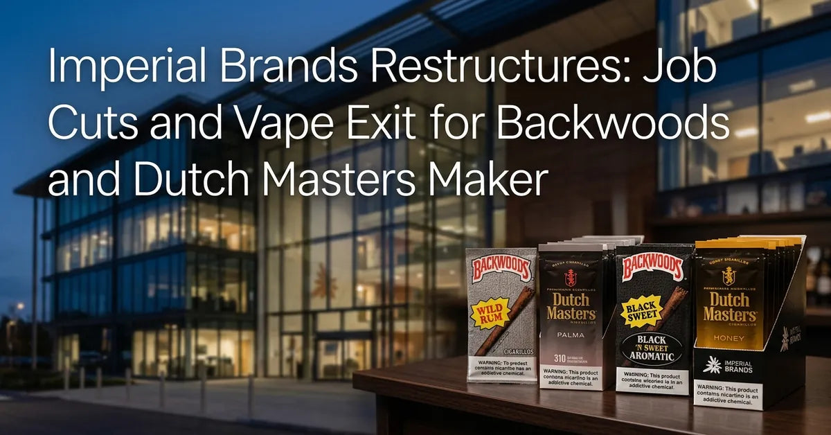Corporate office building representing Imperial Brands and ITG Brands restructuring.