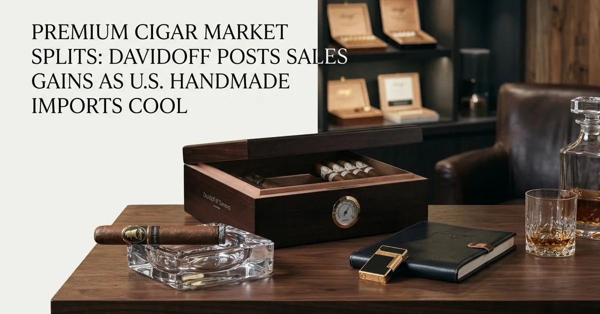 A luxury cigar resting on a crystal ashtray in a dimly lit, sophisticated lounge setting.