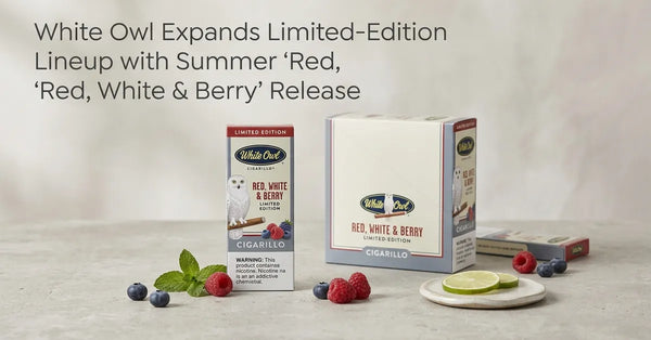 White Owl cigarillo packs including limited edition summer flavors displayed on a clean surface.