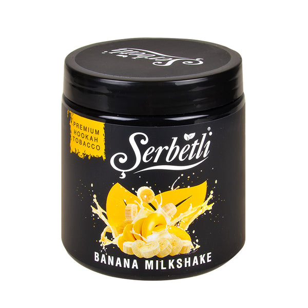 Serbetli Banana Milkshake Shisha Tobacco Flavor Profile and Ingredients Label