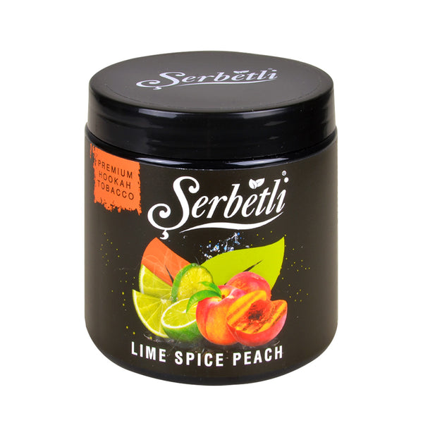 Close-up of Serbetli Lime Spice Peach Shisha Tobacco showing honey-infused blonde leaf texture
