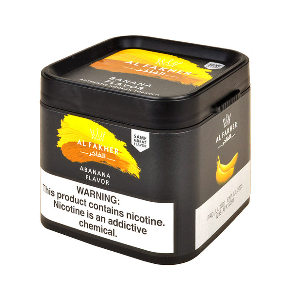 Macro view of Al Fakher Banana Shisha blonde leaf tobacco texture and golden-red cut quality