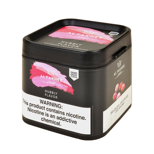 Al Fakher Bubble Gum HUBBLY Hookah Shisha 250g Resealable Tub and Packaging