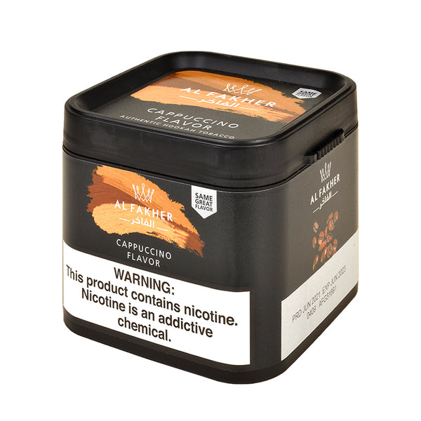 Al Fakher Cappuccino Flavor Shisha Tobacco 250g Resealable Tub - Creamy Coffee Blend