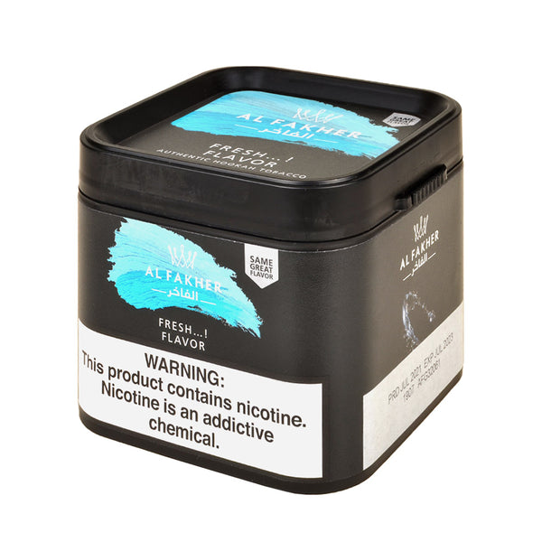 Al Fakher Fresh Shisha Tobacco 250g Resealable Tub with Minty Berry Flavor Profile
