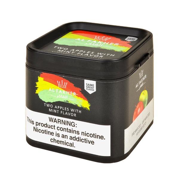 Al Fakher Two Apples With Mint Shisha Tobacco 250g Resealable Jar