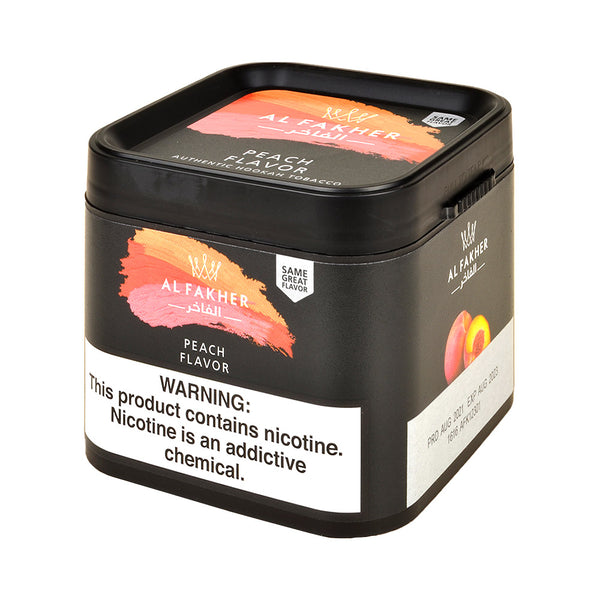 Close-up of Al Fakher Peach molasses showing tobacco texture and moisture