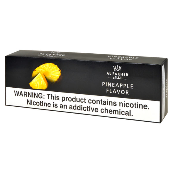 Al Fakher Pineapple Hookah Shisha Tobacco 50g and 250g packaging showing tropical fruit branding