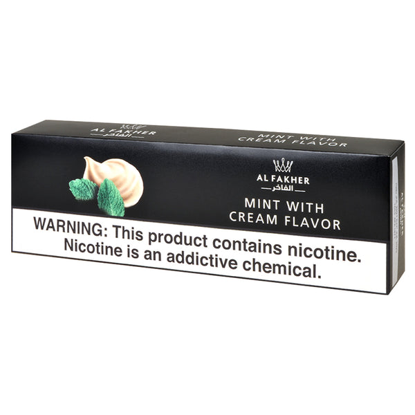 Al Fakher Mint With Cream Hookah Shisha Tobacco - 10 Packs of 50g (500g Total) Retail Packaging