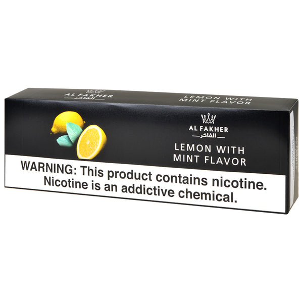 Al Fakher Lemon With Mint Hookah Shisha Tobacco 50g packs display