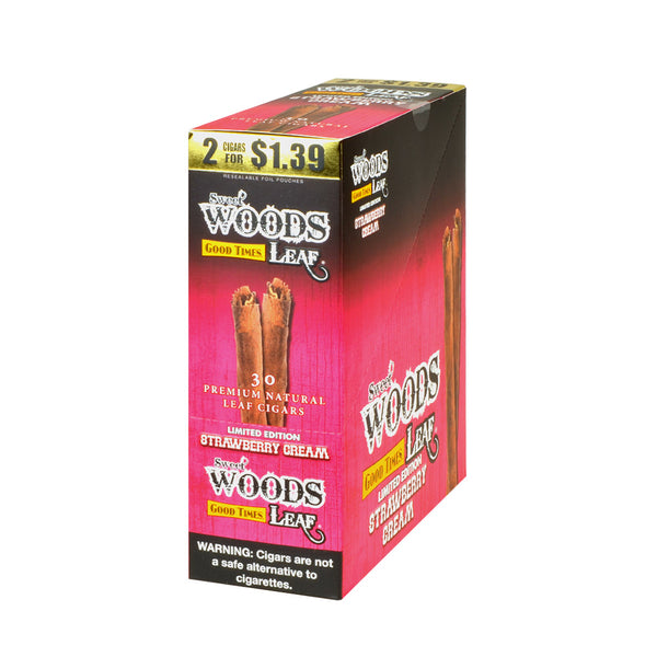 Good Times Sweet Woods Strawberry Cream 15 Pouches of 2 Box Display