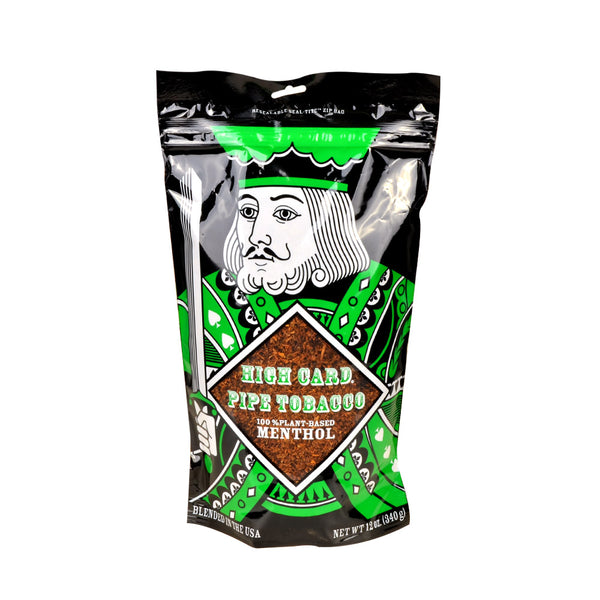 High Card Menthol Pipe Tobacco 12oz Resealable Bag Front View
