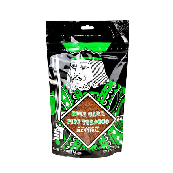 High Card Menthol Pipe Tobacco 5oz Bag Packaging Details