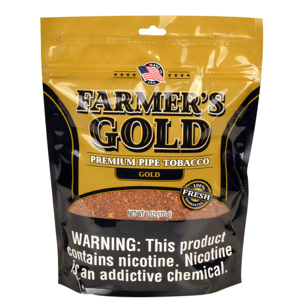 Farmer's Gold Gold Blend 16oz Bag Close-up - North Carolina Flue-Cured Virginia & Burley Leaf