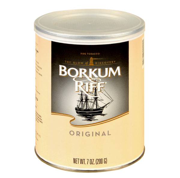 Borkum Riff Original Pipe Tobacco 7 oz. Can - Premium Kentucky and Burley Ribbon Cut Blend