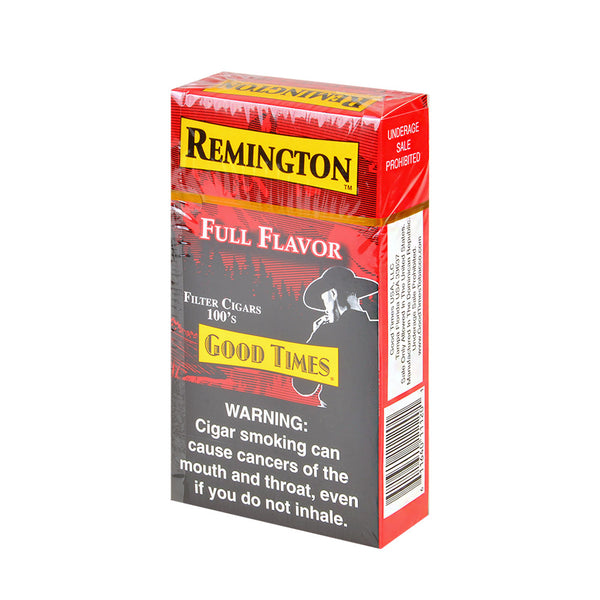Remington Full Flavor Filtered Cigars 10 Pack Carton Box Front View