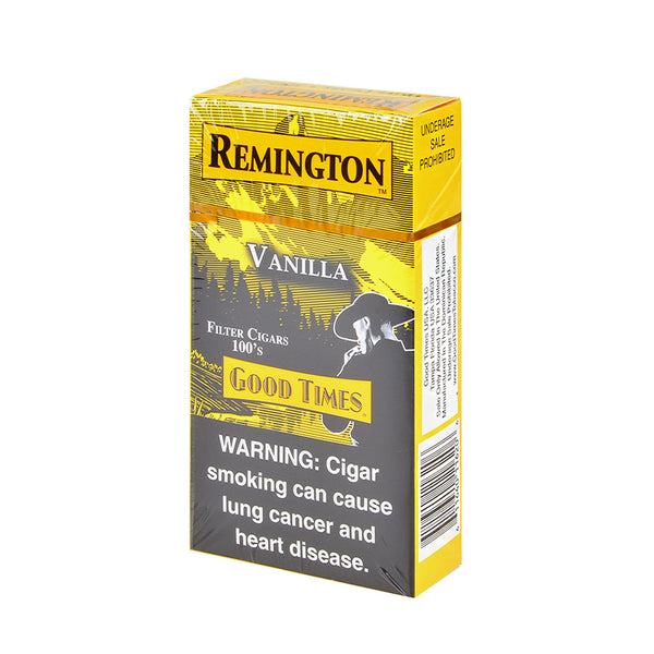 Remington Vanilla Filtered Cigars 200-Count Carton - 10 Packs of 20 Wholesale Packaging
