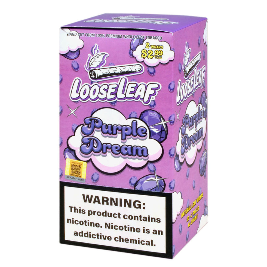 Loose Leaf Natural Wraps 20 packs of 2