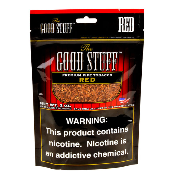 Good Stuff Red Full Flavor Tobacco Re-sealable Packaging Detail