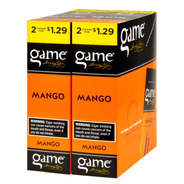 Bulk 60 Count Game Vega Mango Cigarillos in Freshness-Guaranteed Foil