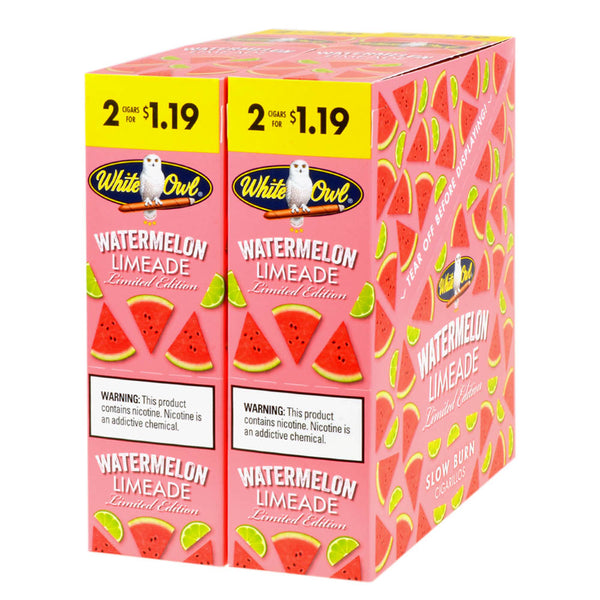 White Owl Watermelon Limeade Cigarillos 30 Packs of 2 Box and Foil Fresh Pouches