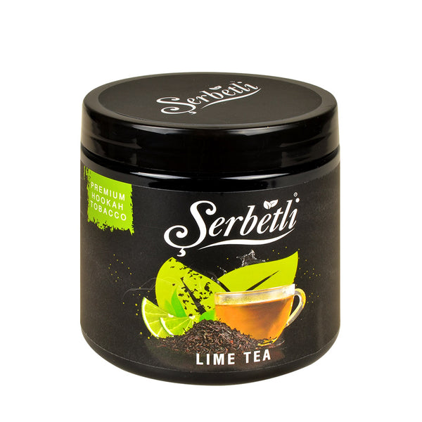 Close-up of Serbetli Lime Tea Shisha Tobacco showing honey-based texture and golden blonde leaf