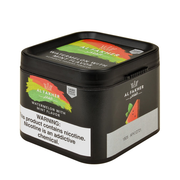 Close-up texture of Al Fakher Watermelon with Mint Shisha Tobacco molasses and blonde leaf