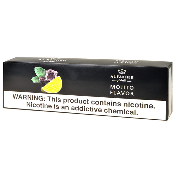 Al Fakher Mojito Hookah Shisha Tobacco 250g tub with lime and mint cocktail graphics