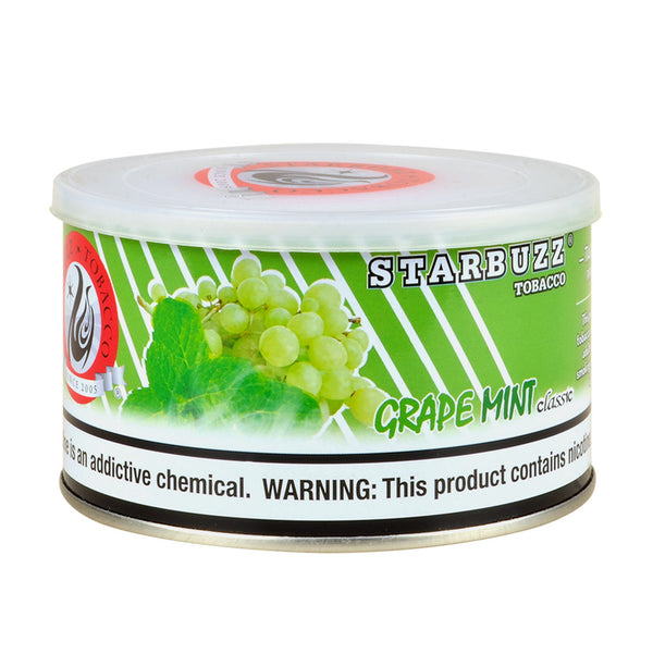 Starbuzz Grape Mint Classic Hookah Tobacco 250g Tin - Premium Shisha Packaging