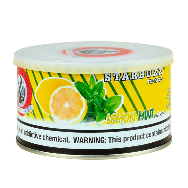 Starbuzz Lemon Mint Classic Hookah Tobacco 250g Tin - Premium Zesty Lemon and Cool Mint Shisha Blend