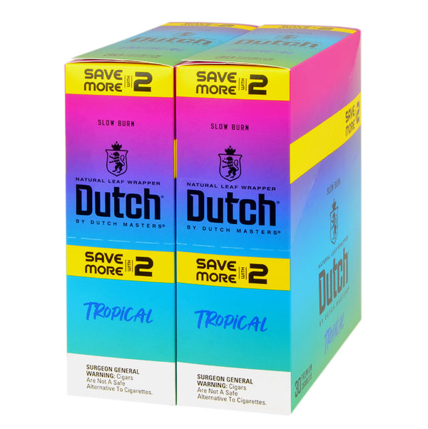 Dutch Masters Tropical Limited Edition Foil Pouch 2-Count Natural Leaf Wrapper Packaging
