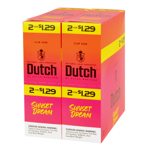 Dutch Masters Foil Fresh Sunset Dream Cigarillos 30 Packs of 2 Box Front View