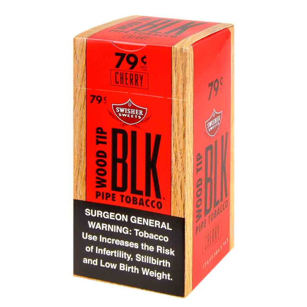Swisher Sweets BLK Wood Tip Cigarillos in Smooth and Cherry flavor variants side-by-side