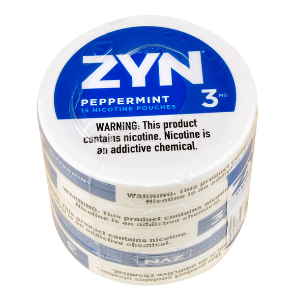 ZYN Peppermint 5-Can Pack 3mg and 6mg Nicotine Pouches Value Bundle