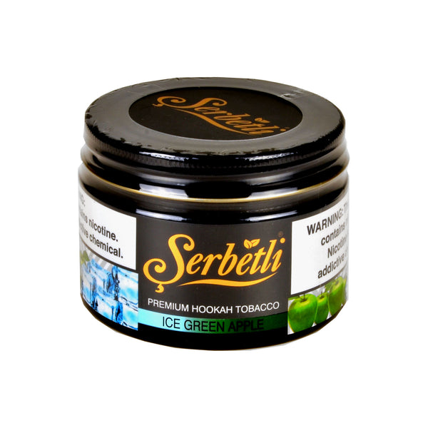 Close-up of Serbetli Ice Green Apple Shisha Tobacco Texture and Blonde Leaf Quality