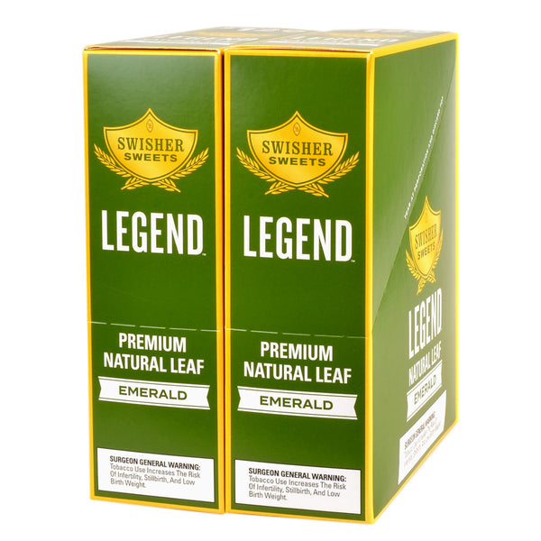 Swisher Sweets Legend Emerald Green Natural Leaf Wrapper Cigarillos 2-Pack