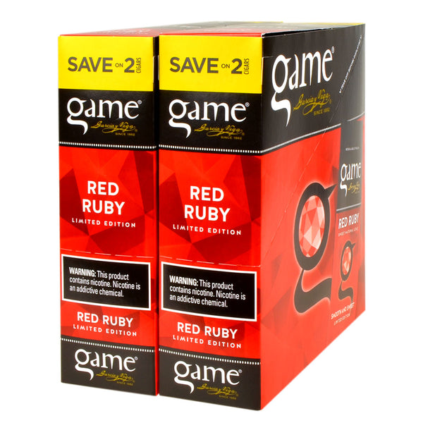 Close-up of Game Red Ruby Limited Edition Foil Pouch Packaging by Garcia y Vega