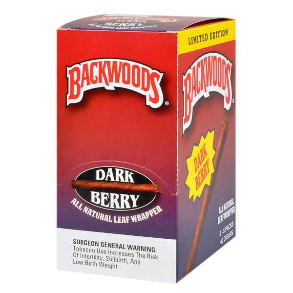 Backwoods Dark Berry Cigarillos 5-Pack Pouch - Rare Limited Edition Purple Packaging with Natural Leaf Cigars