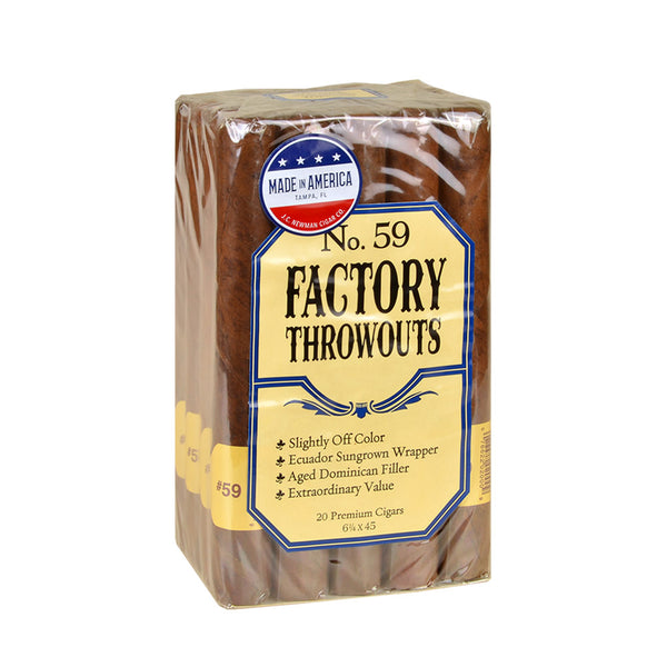 Factory Throwouts No. 59 Sweet Premium Cigars Bundle of 20 Lonsdale Connecticut Wrapper