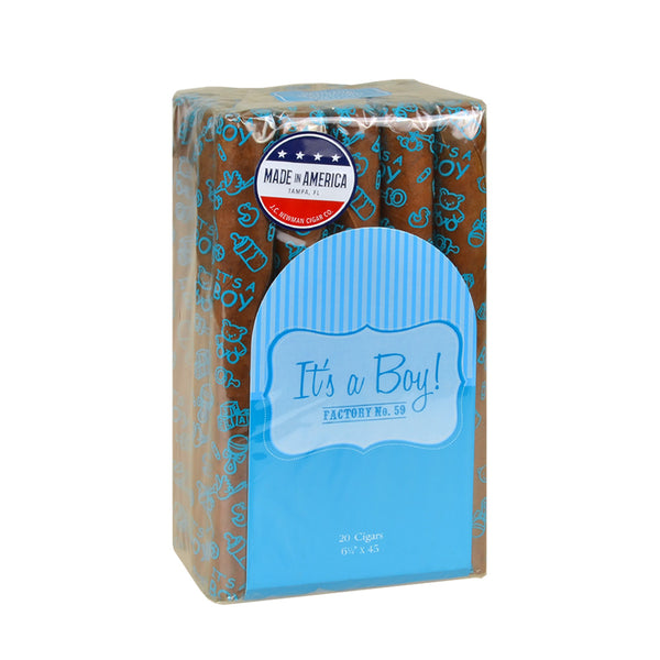 Factory Throwouts No. 59 It's A Boy Cigars Bundle of 20 - Natural Wrapper Lonsdale by J.C. Newman
