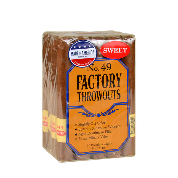 Factory Throwouts No. 49 Sweet Cigars Bundle of 20 - J.C. Newman Machine Rolled Robusto with Ecuadorian Sun Grown Wrapper