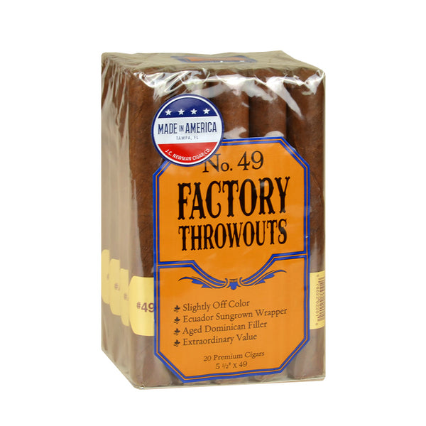 Factory Throwouts No. 49 Premium Cigars Bundle of 20 with Ecuadorian Connecticut Wrapper