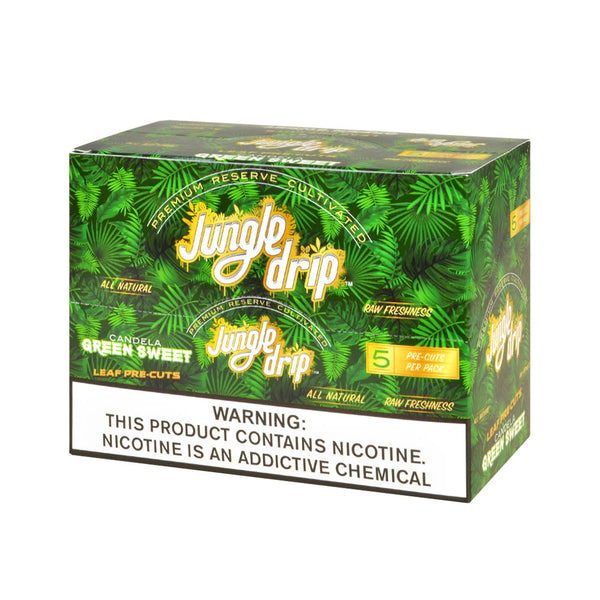 Jungle Drip Natural Flavor Pre-Cut Leaf Wraps 10 Pouch Display Case