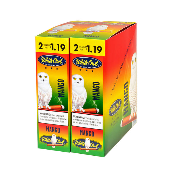 White Owl Mango Cigarillos 30 Packs of 2 Display Box - 60 Cigars Total