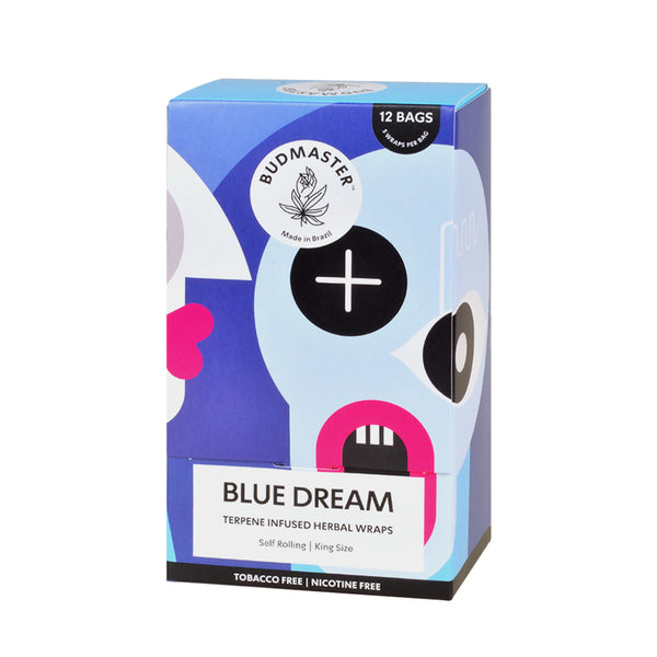 Bud Master Terpene Infused Herbal Wraps Display Box 25 Pouches Tobacco-Free