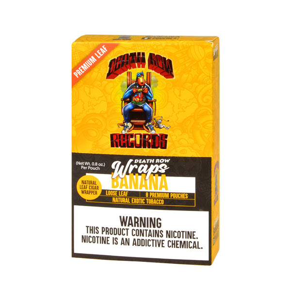 Death Row Records Dark Leaf Natural Tobacco Wraps 6 Count Individual Pack