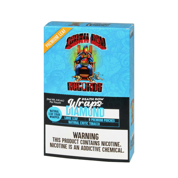 Death Row Records Diamond Premium Tobacco Wraps 8 Packs of 6 Bulk Box