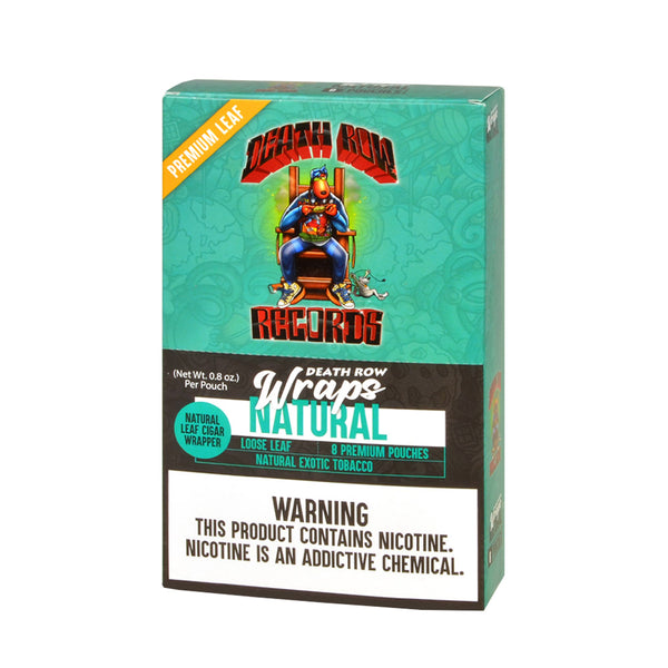 Death Row Records Natural Flavor Whole Leaf Tobacco Wraps 6 Pack